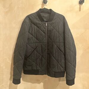 Soft dark grey / black bomber